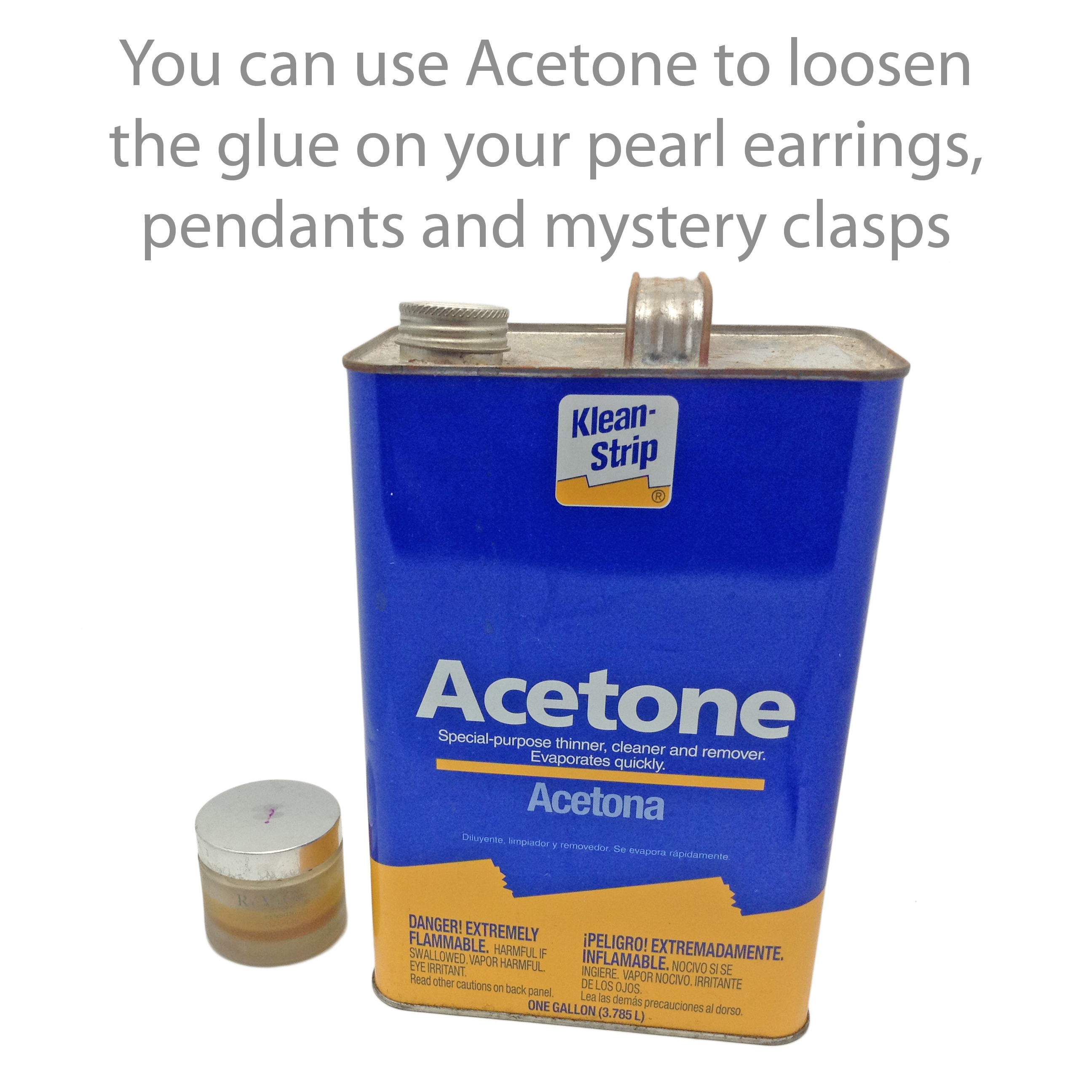 Acetone for Removing Glue from Pearls