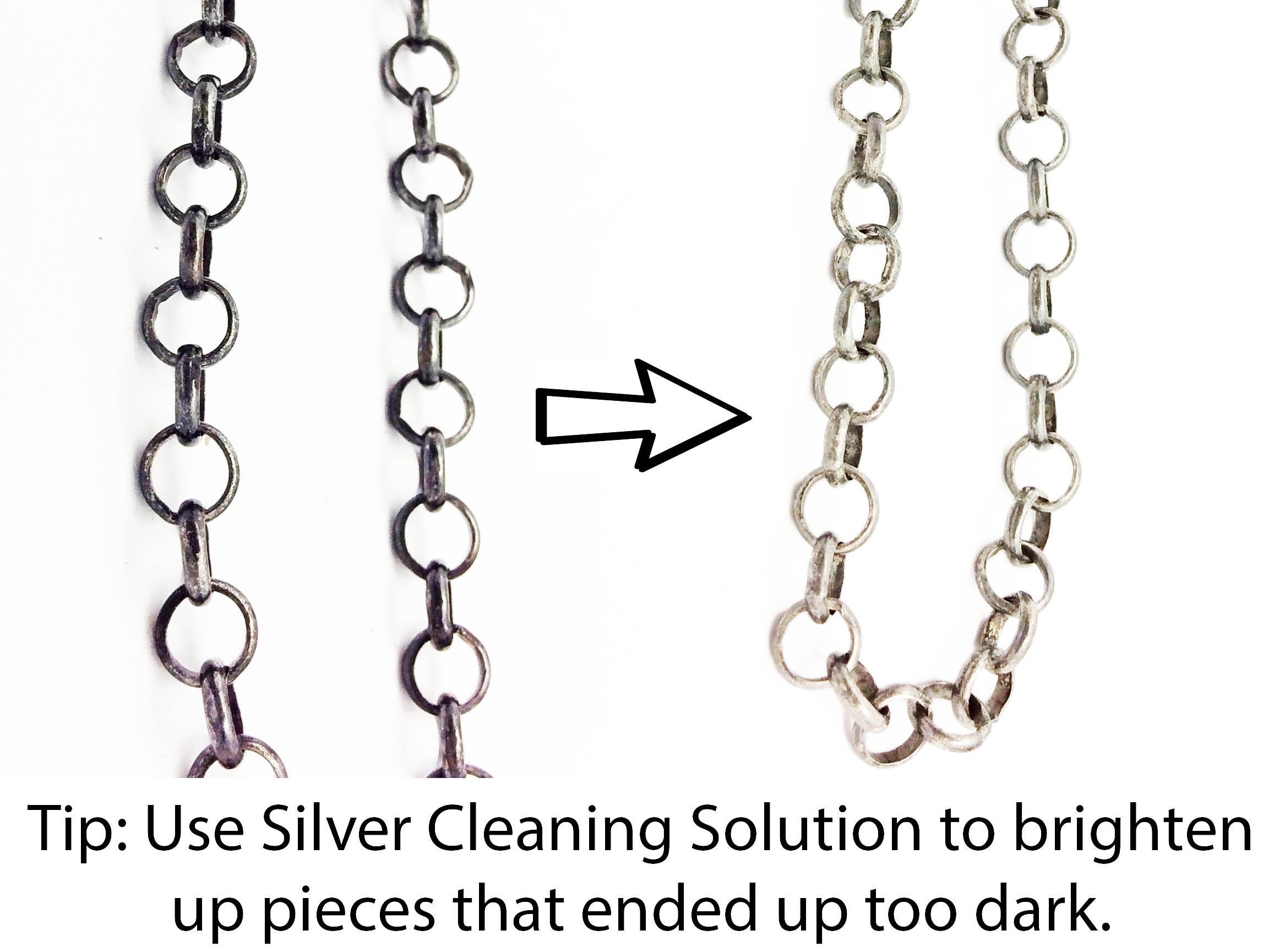 If your Silver got too dark, then you can put it in Silver cleaning liquid to brighten it up a little bit.