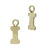14K Gold Yellow I Block Style Letter Charm