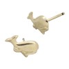 14K Gold Yellow 10mm Whale Stud Earring