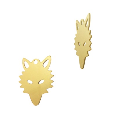 Gold Filled Yellow 10x13mm Wolf Charm