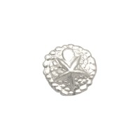 Sterling Silver Drilled Hole 10mm Sand Dollar Charm