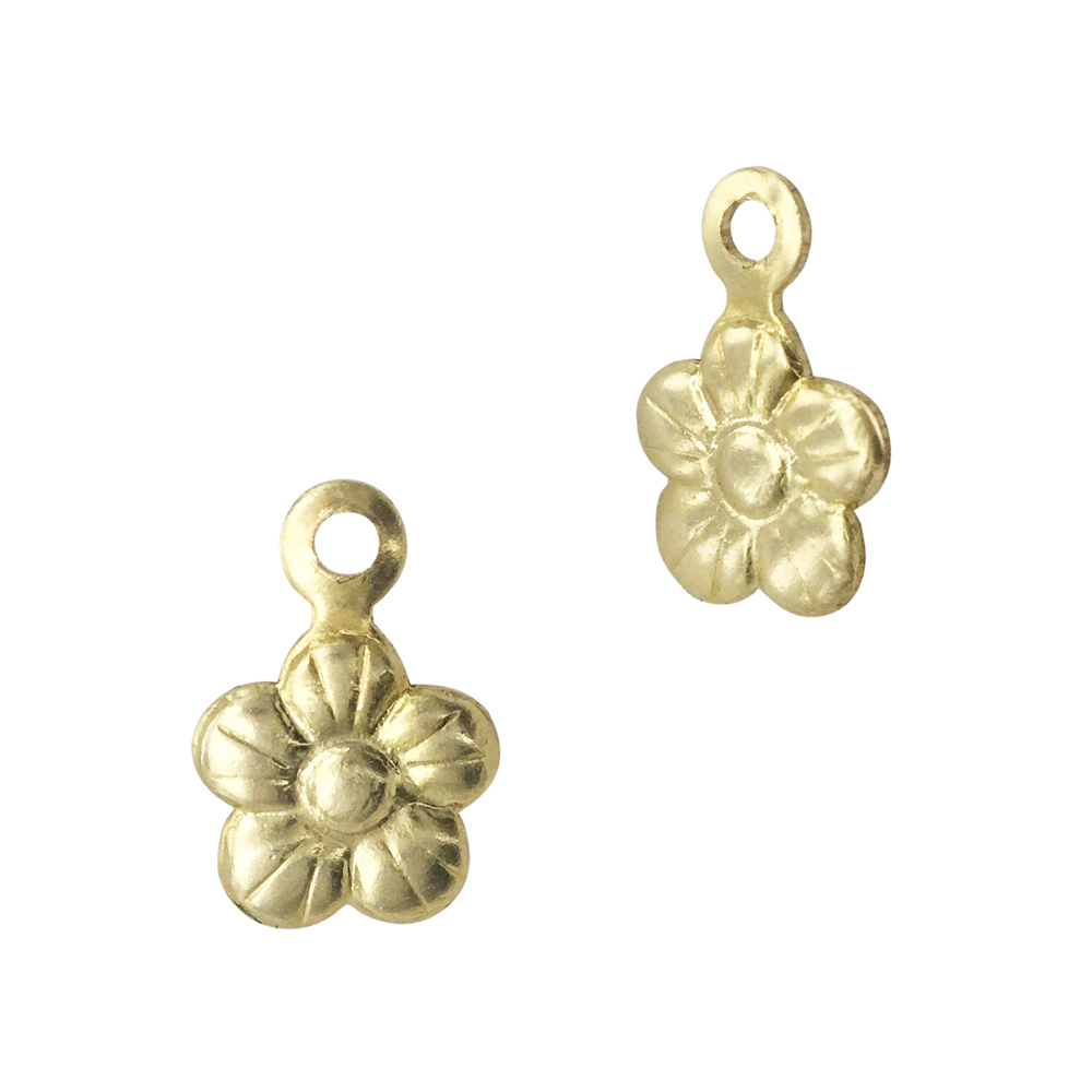 Gold Filled Yellow 6mm Flower Charm