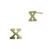 Gold Filled Block Letter With No Stones Alphabet Initial Stud Earring