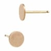 Gold Filled Yellow 4.8mm Flat Round Circle Disc Stud Earring