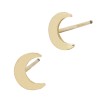 Gold Filled Yellow Flat Crescent Moon Stud Earring
