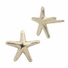14K Gold Yellow Rounded Starfish Stud Earring