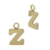 14K Gold Yellow Z Block Style Letter Charm