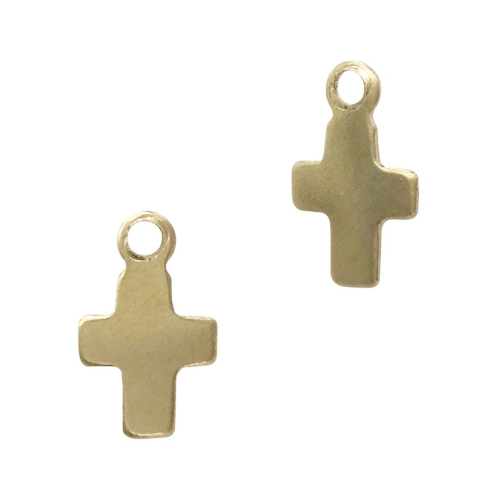 Gold Filled Yellow 4.4x7mm Cross Charm
