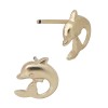 Gold Filled Yellow Curled Dolphin Stud Earring