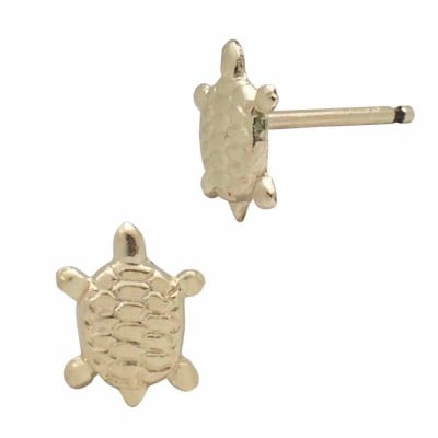 Gold Filled Yellow 6.7mm Turtle Stud Earring