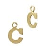14K Gold Yellow Block Style Letter Charm