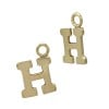 14K Gold Yellow H Block Style Letter Charm