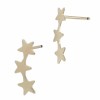 Gold Filled Yellow 14mm Triple Star Stud Earring