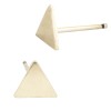 14K Gold Yellow Equilateral Triangle Triangle Stud Earring