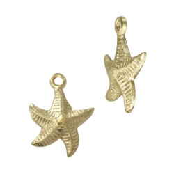 14K Gold 10mm Yellow Starfish Charm