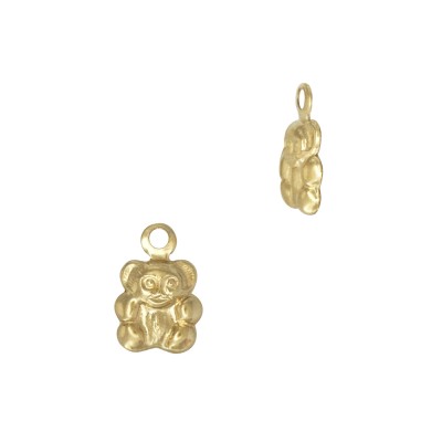 Gold Filled 6x9mm Yellow Teddy Bear Stamped Charm
