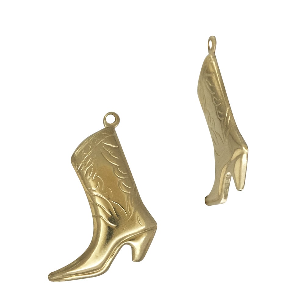 Gold Filled Yellow 15x19mm Cowboy Boot Charm