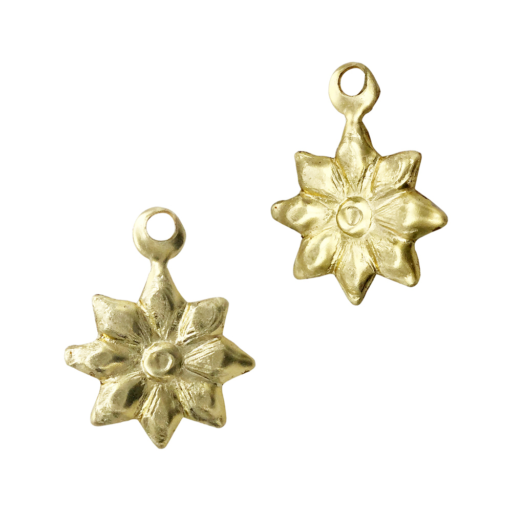 Gold Filled Yellow 8mm Flower Charm