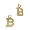 14K Gold Yellow Block Style Letter Charm