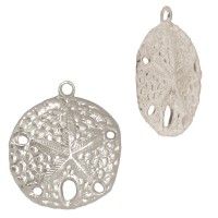 Sterling Silver Jump Ring on Top 18mm Sand Dollar Charm