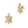 Gold Filled Yellow 11mm Turtle Earring Stud