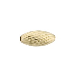 3x7mm Gold Filled Twisted Oval Beads