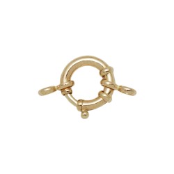 10mm Yellow 2mm 14K Gold Large Spring Ring Clasp