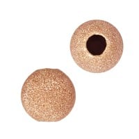 14K Gold Round Ball Stardust Bead with No Stones