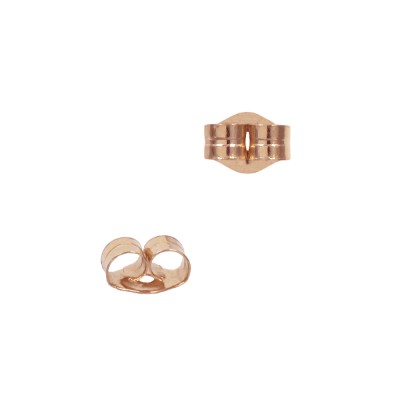 14K Gold Rose 0.76-0.86mm Friction Push Back Earring