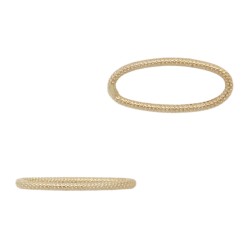14K Gold Oval Rough Textured Connector Link
