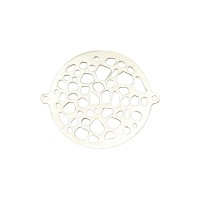 25mm Sterling Silver Round Filigree Plate