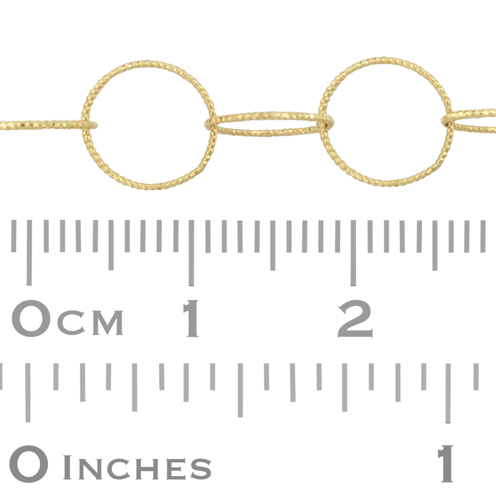 14K Gold Yellow 7.5mm Ultra Thin Round Link Chain