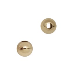 22K Gold Round Ball Completely Smooth, Seamless Bead with No Stones