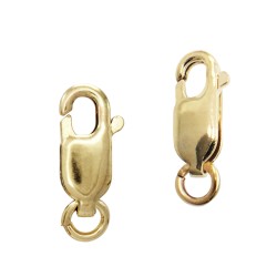 10K Gold Oval With Open Jump Ring Trigger Lobster Clasp