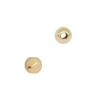 14K GOLD FILLED 4 MM  BRIGHT "LARGE HOLE"SEAMLESS ROUND BEADS Pack Of 50