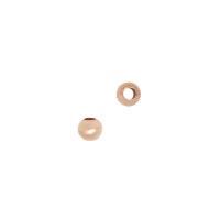 14K Gold Round Ball Completely Smooth, Seamless Bead with No Stones