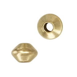 14K Gold Bicone Smooth Saucer Beads
