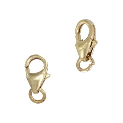 14K Gold Pear Shaped With Open Jump Ring Trigger Lobster Clasp