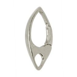 Sterling Silver White Marquis Shaped Spring Clasp