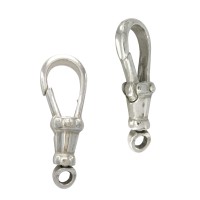 Sterling Silver White 8x22mm Key Ring Style Swivel Spring Clasp