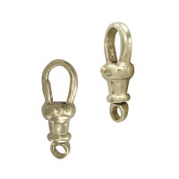 14K Gold Yellow 5.8x13mm Key Ring Style Swivel Spring Clasp