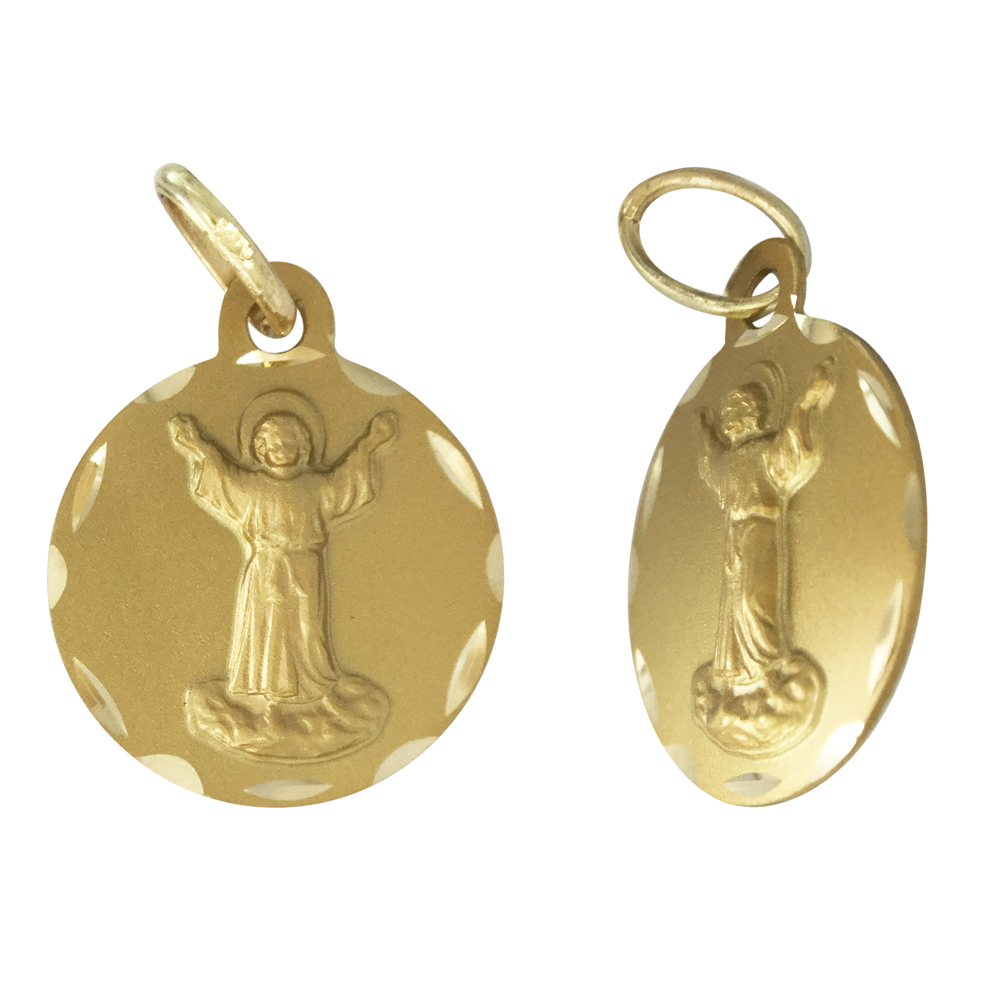 14K Gold Divine Child/Divino Nino Jesus Medallion