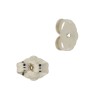 Sterling Silver White 0.76-0.91mm Friction Push Back Earring 