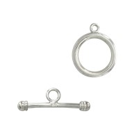 Sterling Silver Toggle Bar and Loop Clasp Set