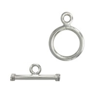 Sterling Silver Toggle Bar and Loop Clasp Set