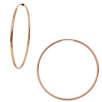 Gold Filled 45mm Rose Endless Round Hoop Earring