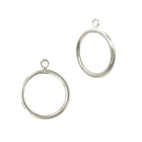 Sterling Silver Round Hammered Stud Earring Loop Post 9.5mm Variable Color Sterling Silver Round Hammered Stud Earring Loop Post 9.5mm Variable Color