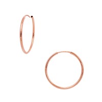 Gold Filled 20mm Rose Endless Round Hoop Earring