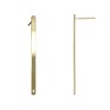 Gold Filled Yellow 37mm Rectangle Bar Stud Earring